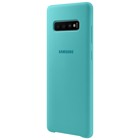 Samsung Galaxy S10+ aizsargvāciņš (Samsung Silicone Cover) | Turquoise/Yellow/Blue Tirkīzzils 3 img.